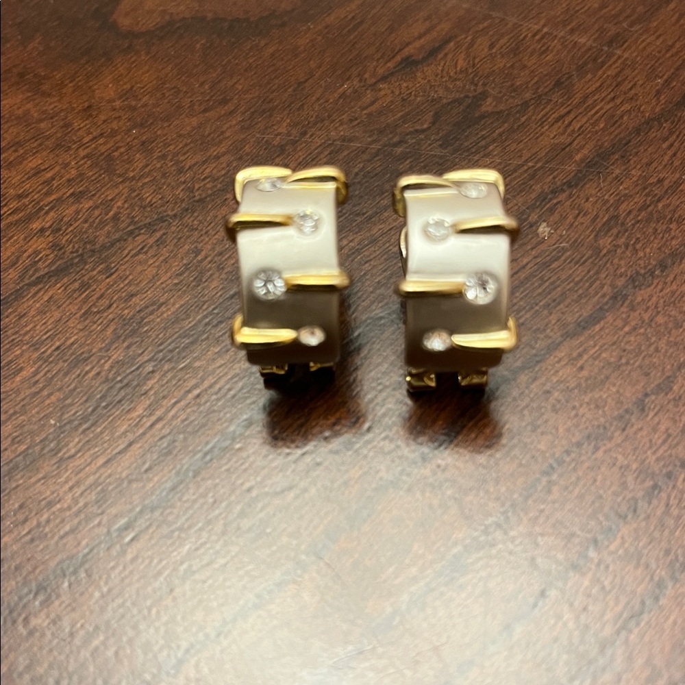 Silver and Gold Tone Pierce Earrings